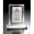 Lucite Rectangle Faceted Award w/ Embedment